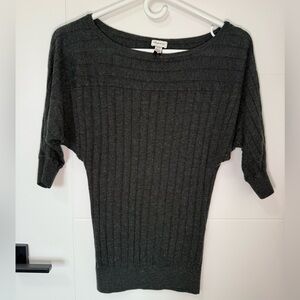 Dynamite grey ribbed shirt with sparkle